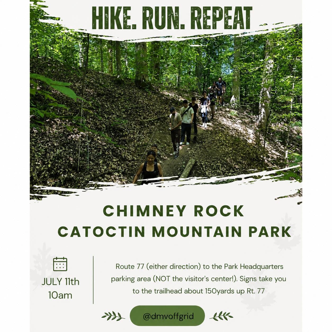 Chimney Rock at Catoctin Mountain Park event flyer